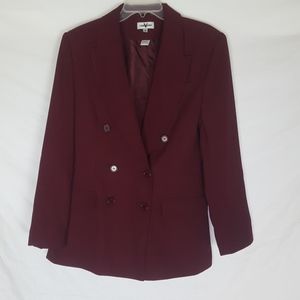 VTG Christine V Blazer SZ 10 Burgrandy Blood Red